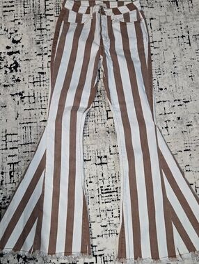 Saints and Hearts Western Boho Striped Bell Bottoms Womens M